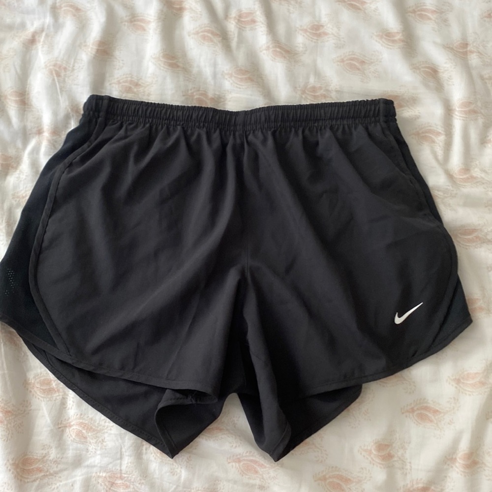 Black Nike running shorts